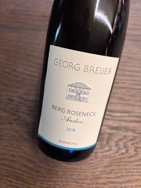 BERG GEORG BREUER ROSENECK RUDESHEIM RIESLING AUSLESE GOLDKAPSEL 2018 0.375
